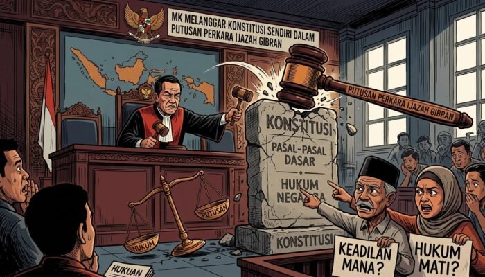 MK MELANGGAR KONSTITUSI SENDIRI DALAM PUTUSAN PERKARA IJAZAH GIBRAN.